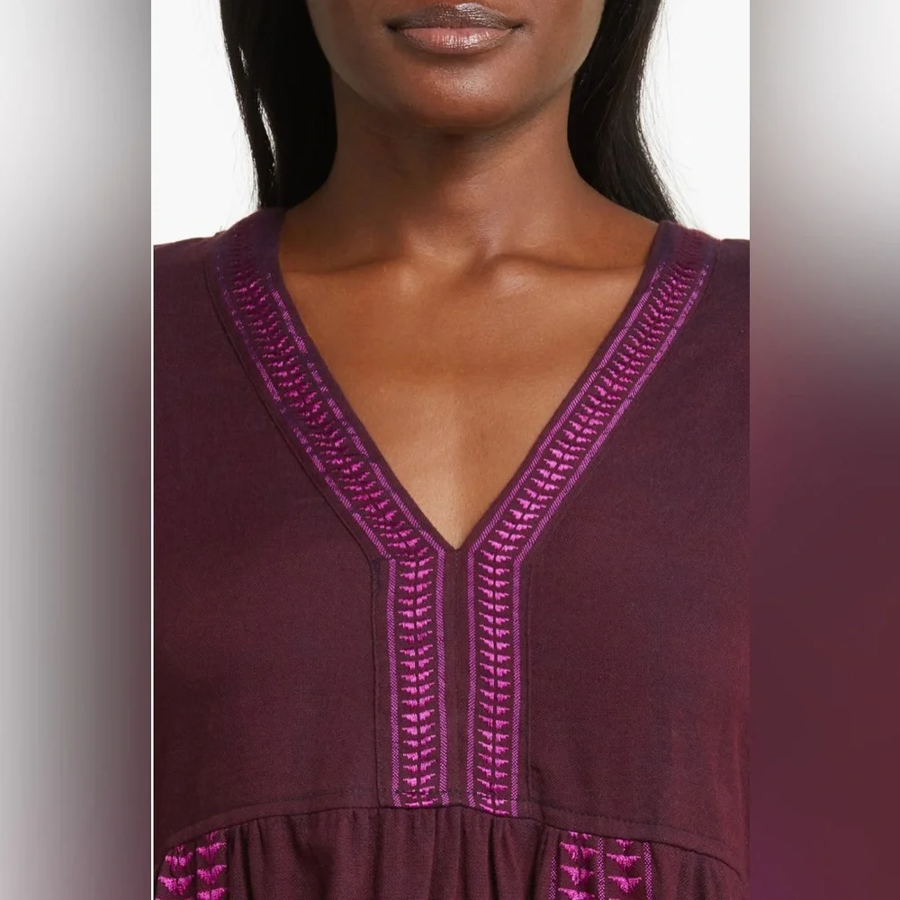 lemlem Hanna Cotton Blend Cover-Up Dress New - Picture 5 of 13